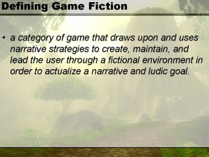 Defining Game Fiction